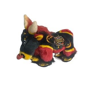 Vintage 2004 Super Bowl 38 Panthers Vs Patriots Commerative Plush Bull RARE